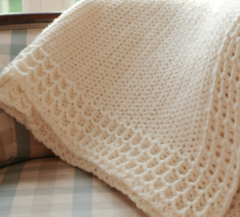 Waffle Stitch Crochet blanket