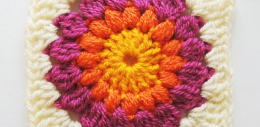 Sunburst Granny Square Pattern