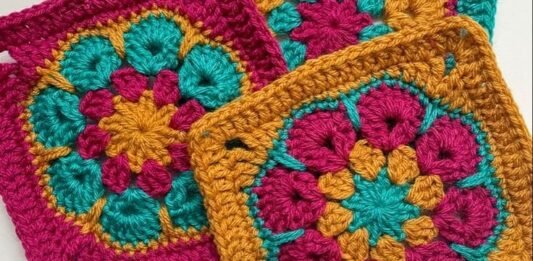 African Flower Square Crochet Tutorial