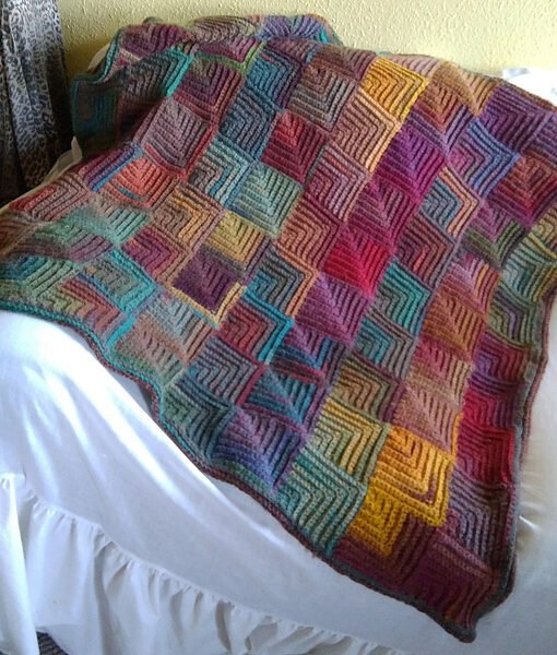 Mitered Square Blanket Free Crochet Pattern - My Crafts Inspirations