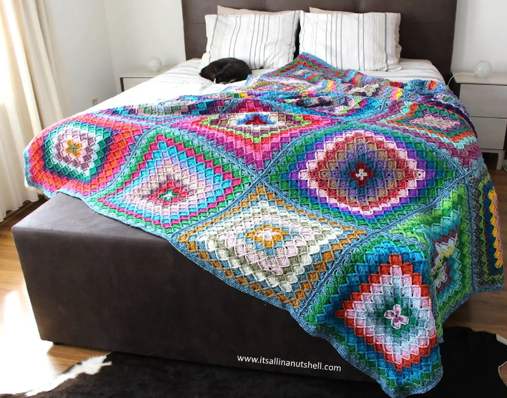 Bavarian Style Blanket Free Crochet Pattern - My Crafts Inspirations