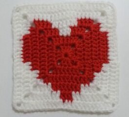 Crochet Heart Granny Square Pattern
