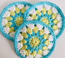 Granny Flower Coasters Free Pattern