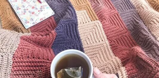 Mitered Square Blanket Free Crochet Pattern