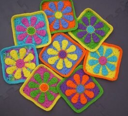The Retro Daisy Square Crochet Pattern