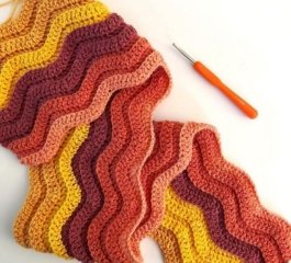 Ribbed Ripple Afghan Pattern