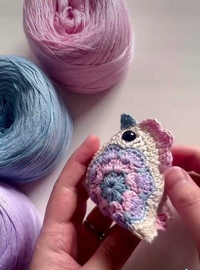Granny Square Chicken Crochet Free Pattern