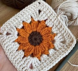 Daisy Square Blanket Crochet Pattern