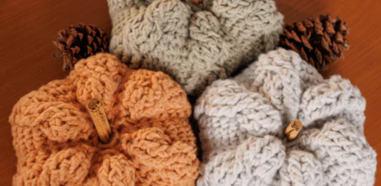 Cable Crochet Pumpkins Free Pattern