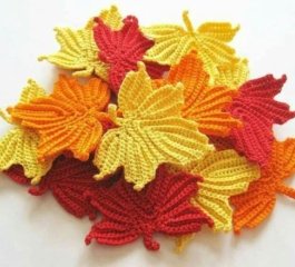 Maple Leaf Coaster Crochet Free Pattern