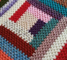 Granny Log Cabin Blanket Crochet Pattern