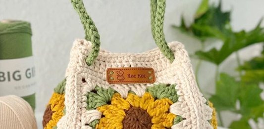 Crochet Sunflower Square Bag Free Pattern