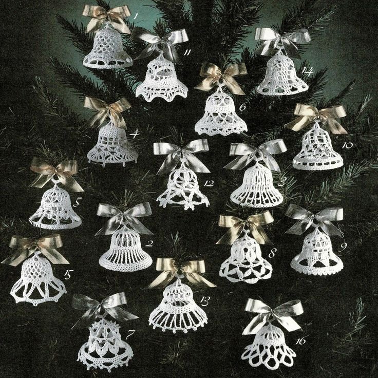 Crochet Christmas Bells for Your Christmas Tree