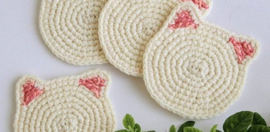 Crochet Kitty Cup/Mug Coaster Free Pattern