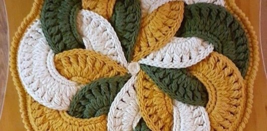 Japonese flower Crochet Motif