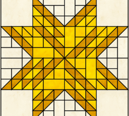 Block Folk Star Pattern