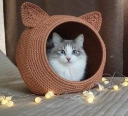 Cat House Crochet Free Pattern