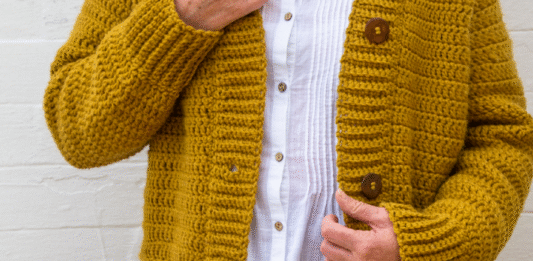 Classic Old School Cardigan Crochet Pattern