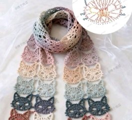 Crochet Cat Face Appliqué