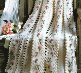 Vintage Rose Afghan Free Crochet Pattern