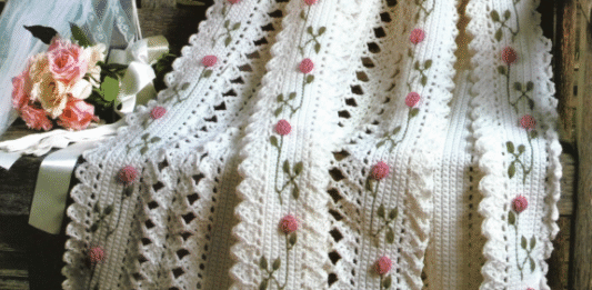 Vintage Rose Afghan Free Crochet Pattern