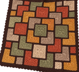 Granny Labyrinth Crochet Blanket